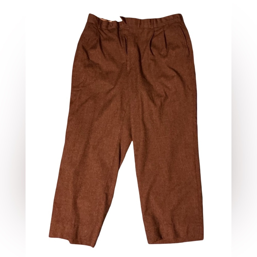 Men's Brown Dress Pants – Classic Pleated Tailored Trousers